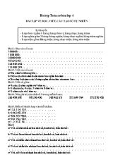 Bài tập Toán cơ bản Lớp 4